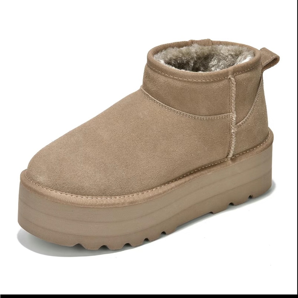 Suede Platform Ankle Boots